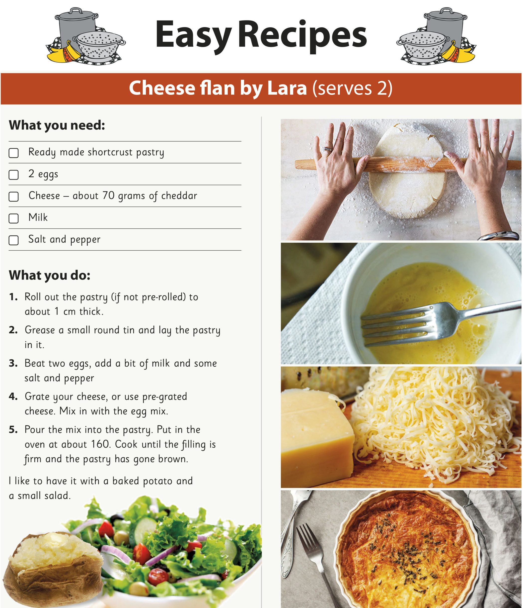 Recipe for Cheese Flan by Lara from KeyRing